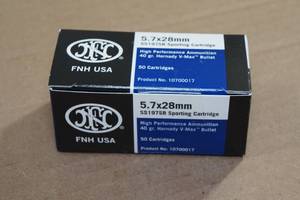lot 113 image: 50 FNH 5.7 x 28mm 40 Gr Hornady V-Max Ammo