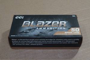 lot 126 image: 50 CCI Blazer Brass 9mm Luger 124 Gr FMJ Ammo