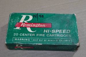 lot 130 image: 14 Remington Hi-Speed .308 Win 150 Gr PSP Ammo - 4 Empty Casings