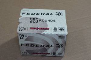 lot 139 image: 325 Federal Automatch .22 LR 40 Gr LRN Ammo