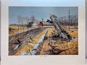 lot 2 image: Les C. Kouba Signed Numbered Print Leaving Shelter