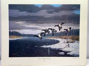 lot 3 image: Les C. Kouba Signed Numbered Print Cans In Bush Country