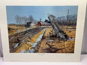 lot 8 image: Les C. Kouba Signed Numbered Print Leaving Shelter