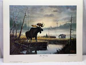 lot 15 image: Les Kouba Signed Numbered Print  Moose Country