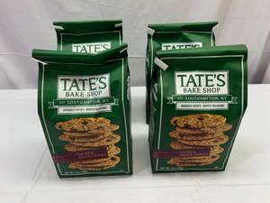 lot 55 image: OO. 4x 7oz pkgs Tates Bake Shop-Oatmeal Raison Cookies