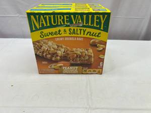 lot 64 image: MM. 3x 6-12oz Bars Nature Valley Sweet & Salty Nut