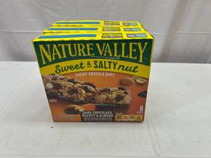 lot 65 image: MM. 3x 6-12oz Bars Nature Valley Sweet & Salty Nut