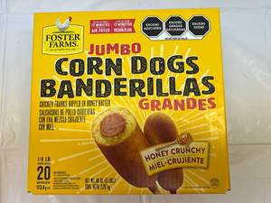 lot 91 image: 1x 20 Foster Farms Jumbo Corn Dogs