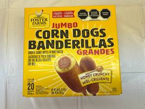 lot 96 image: 1x 20 Foster Farms Jumbo Corn Dogs