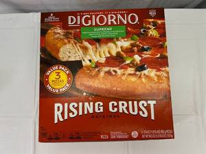 lot 105 image: 1x 3 pack Digiorno Supreme Rising Crust Pizza
