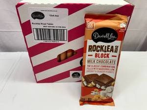lot 115 image: 12x 6.4oz Rock Lea Road Milk Chocolate Block