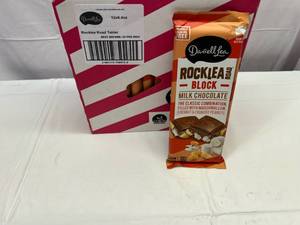 lot 120 image: 12x 6.4oz Rock Lea Road Milk Chocolate Block