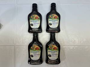lot 134 image: LL. 4x 8.5 oz Maple Grove Farms Boysenberry Syrup