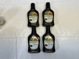 lot 135 image: LL. 4x 8.5 oz Maple Grove Farms Boysenberry Syrup
