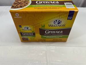lot 140 image: SS. 12x 3oz Pouches Gravies Healthy Indulgence