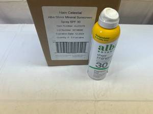 lot 222 image: 6x 5fl oz Alba Sheer Mineral Sunscreen Spray 30 SPF