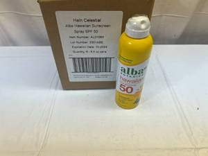 lot 224 image: 6x Alba Hawaiian Sunscreen Spray 50 SPF