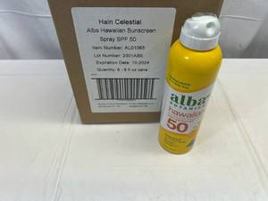 lot 227 image: 6x Alba Hawaiian Sunscreen Spray 50 SPF
