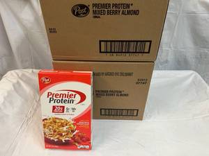 lot 375 image: 2x 8-9oz Boxes Post Premier Protein Cereal
