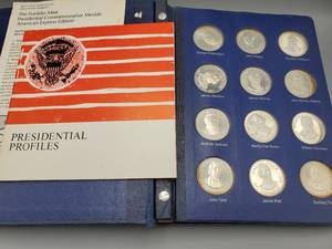 Set #1--Franklin Mint Set of 36 Presidential Commemorative Sterling Silver Proof Medals