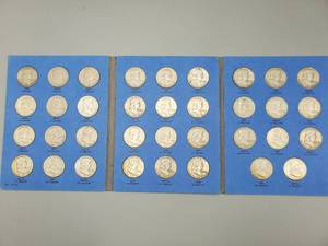 Complete Set 90% Silver Franklin Half Dollars 1948-1963 - 35 Coins