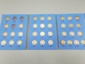 34 - 90% Silver Washington Quarters in Whitman Folder