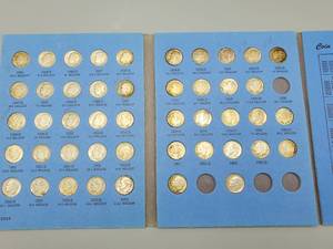 46 - 90% Silver Roosevelt Dimes in Whitman Folder