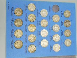 57 - Jefferson Nickels in Whitman Folder, includes all 11 35% Silver War Nickels