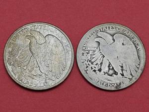 (2) Walking Liberty Half Dollars, Higher Grade 1934 & Unknown ending in 9 (1919 Has S mintmark)