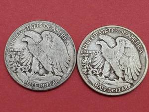 (2) Walking Liberty Half Dollars, 1943 & 1936