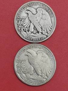 (2) Walking Liberty Half Dollars, 1945-D & 1942