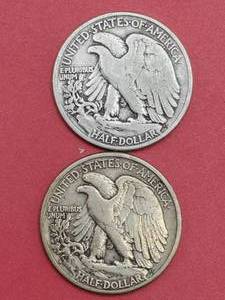 (2) Walking Liberty Half Dollars, 1942 & 1943-D