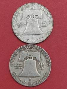 (2) Franklin Half Dollars, 1963-D & 1951-D