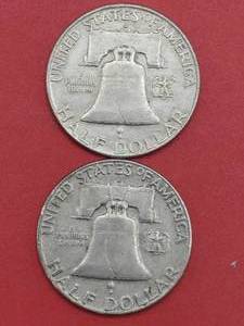 (2) Franklin Half Dollars, 1962-D & 1962-D