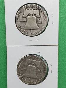 (2) Franklin Half Dollars, 1952-D & 1963-D