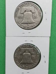 (2) Franklin Half Dollars, 1953-D & 1963-D