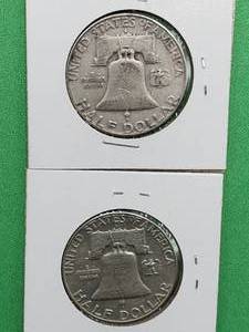 (2) Franklin Half Dollars, 1954-D & 1963-D