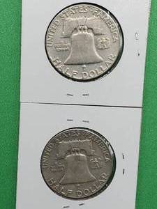 (2) Franklin Half Dollars, 1952 & 1960