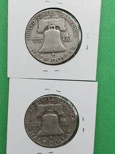 (2) Franklin Half Dollars, 1954-D & 1962-D