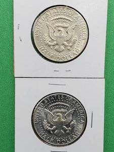 (2) 1964 90% Silver Kennedy Half Dollars