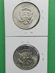 (2) 1964 90% Silver Kennedy Half Dollars