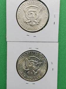 (2) 1964 90% Silver Kennedy Half Dollars