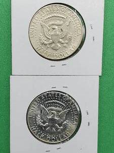 (2) 1964 90% Silver Kennedy Half Dollars