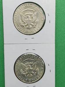 (2) 1964 90% Silver Kennedy Half Dollars
