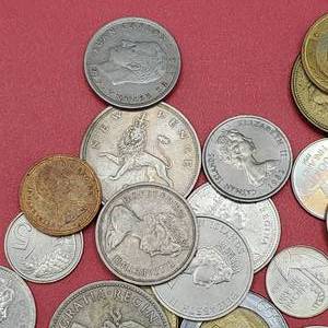 Large Group of Foreign Coins--see Photos--CASH only for this lot. Credit cards not accepted.
