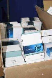 lot 35 image: Large Lot of VXi ProSet Wideband Headset Headphones with Noise-Cancelling Microphones and Miscellaneous Accessories
