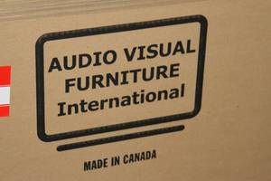 lot 9 image: Audio Video Furniture International AVFI Deluxe 12U Mobile Equipment Rack Enclosure - Model Rack-12-WHL  -  New