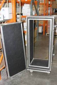 lot 38 image: Calzone Case Company Shock-Mounted  Insulated (Isolated) ATA-Rated Road Case with Heavy Duty Casters