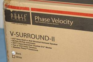 lot 16 image: PAIR - Phase Technologies  PhaseTech Technology Velocity V-Surround-II Surround Sound Home Theater Loudspeakers  Speakers