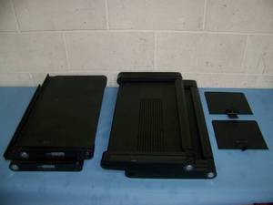lot 92 image: (2) Uncaged Ergomonics, and other Brand Computer Monitor Raisers